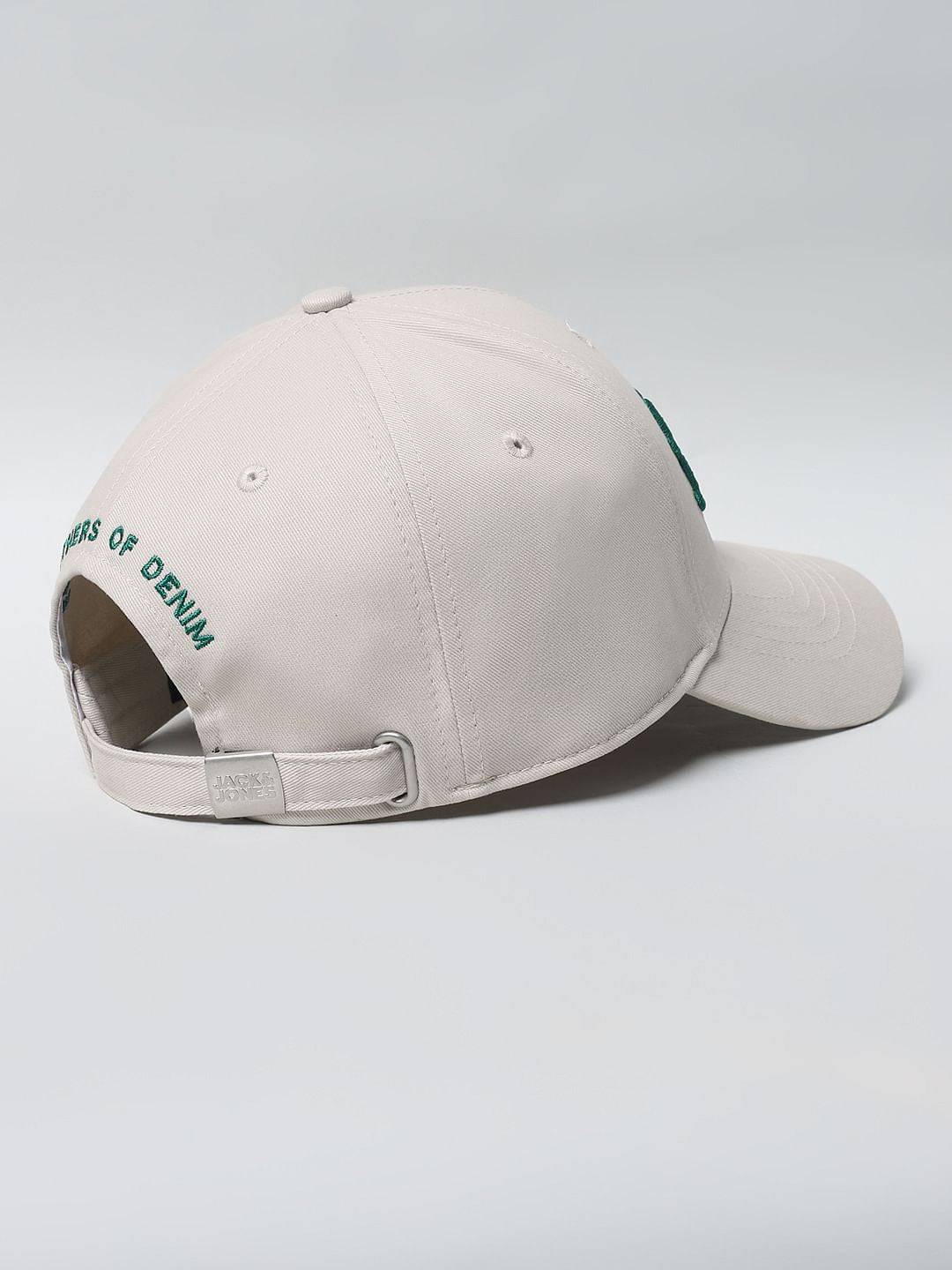 Beige Embroidered Logo Baseball Cap