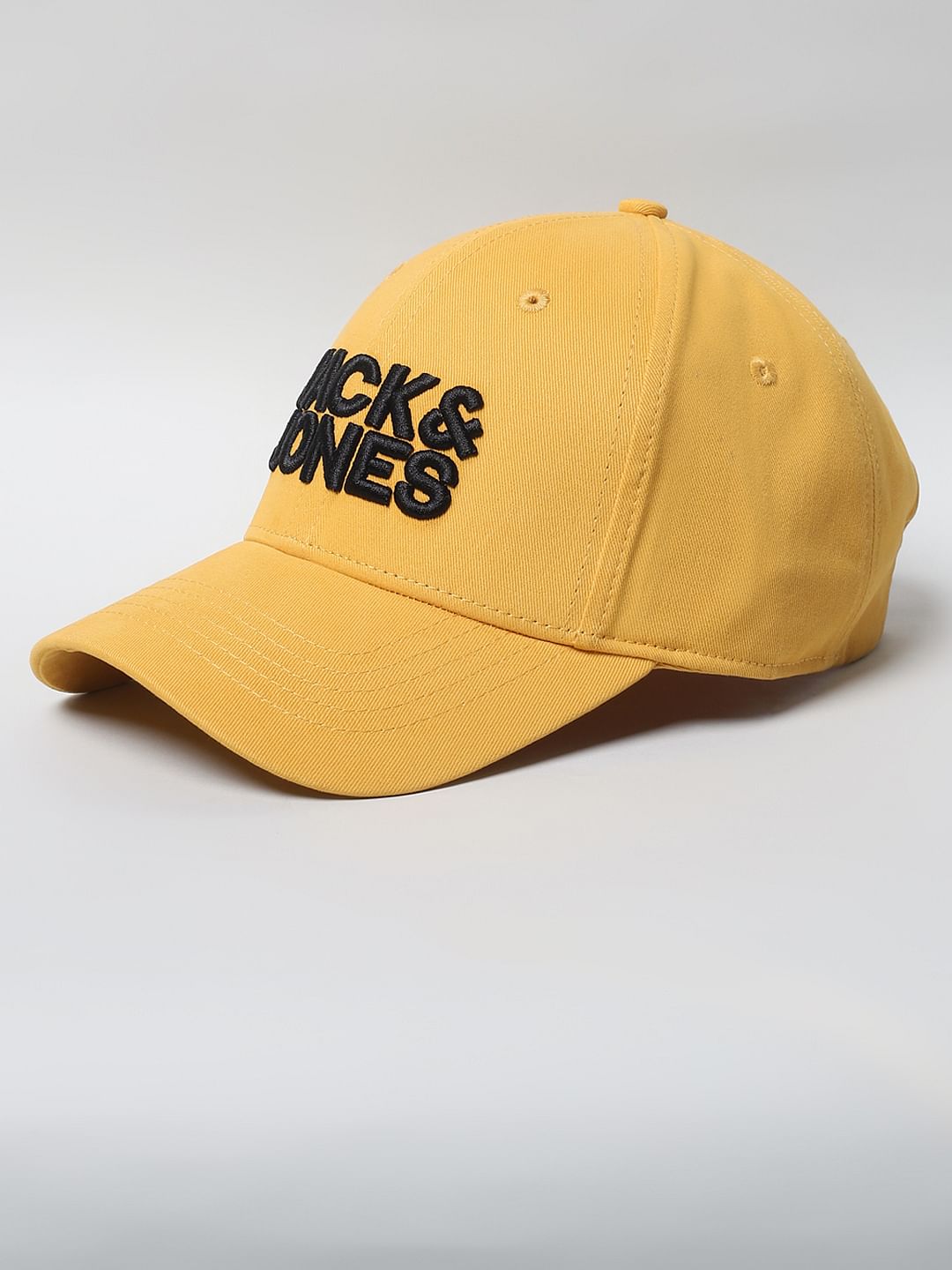 Yellow Embroidered Logo Baseball Cap