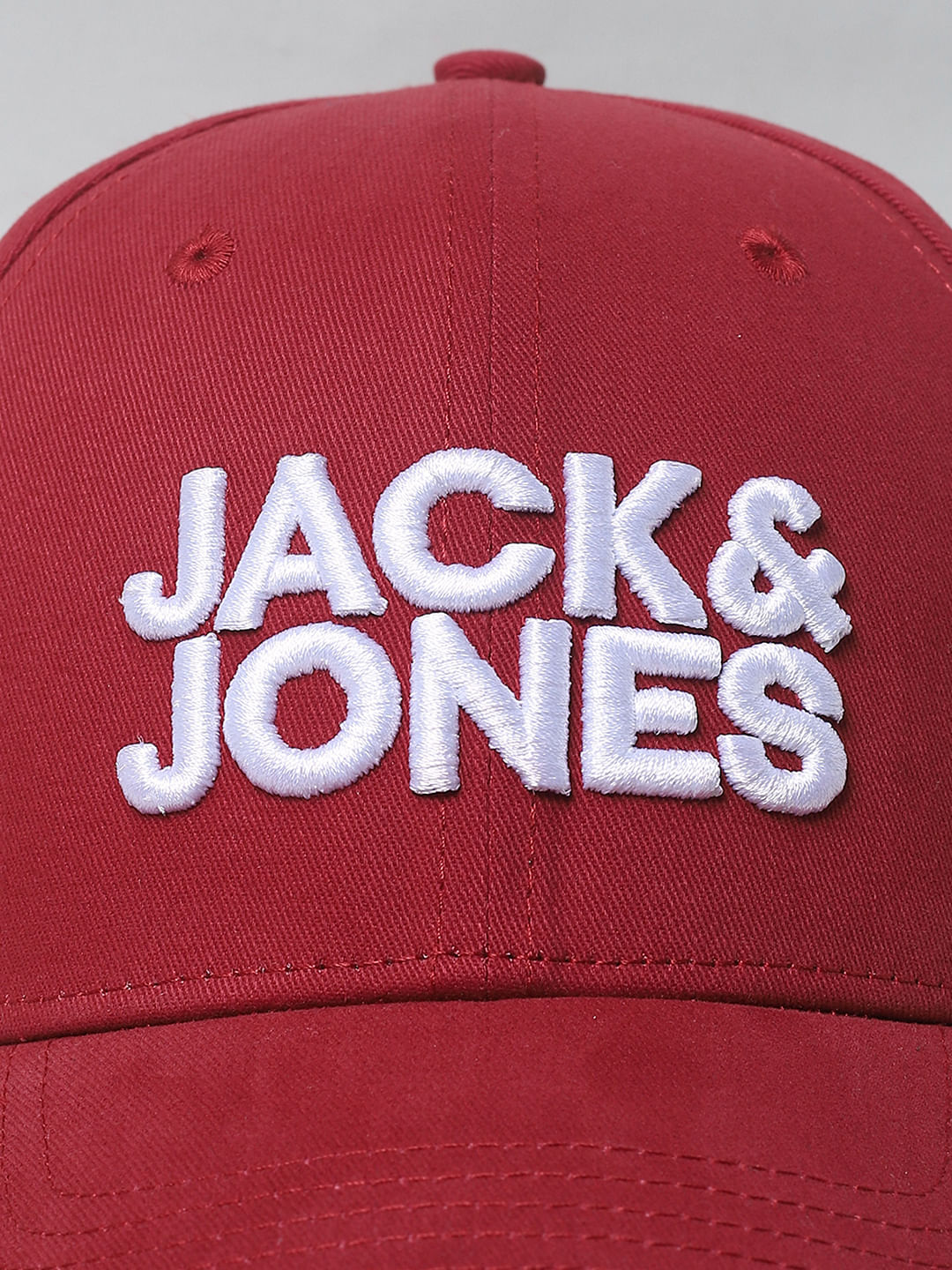 Red Embroidered Logo Baseball Cap