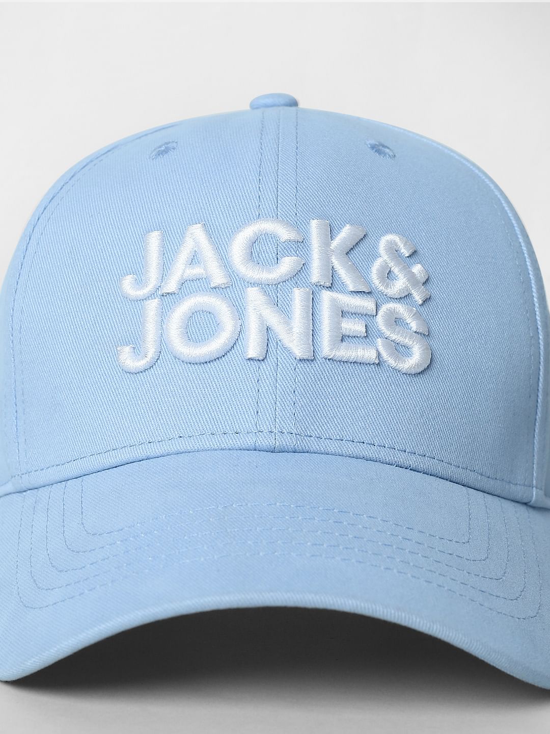 Blue Logo Print Baseball Cap