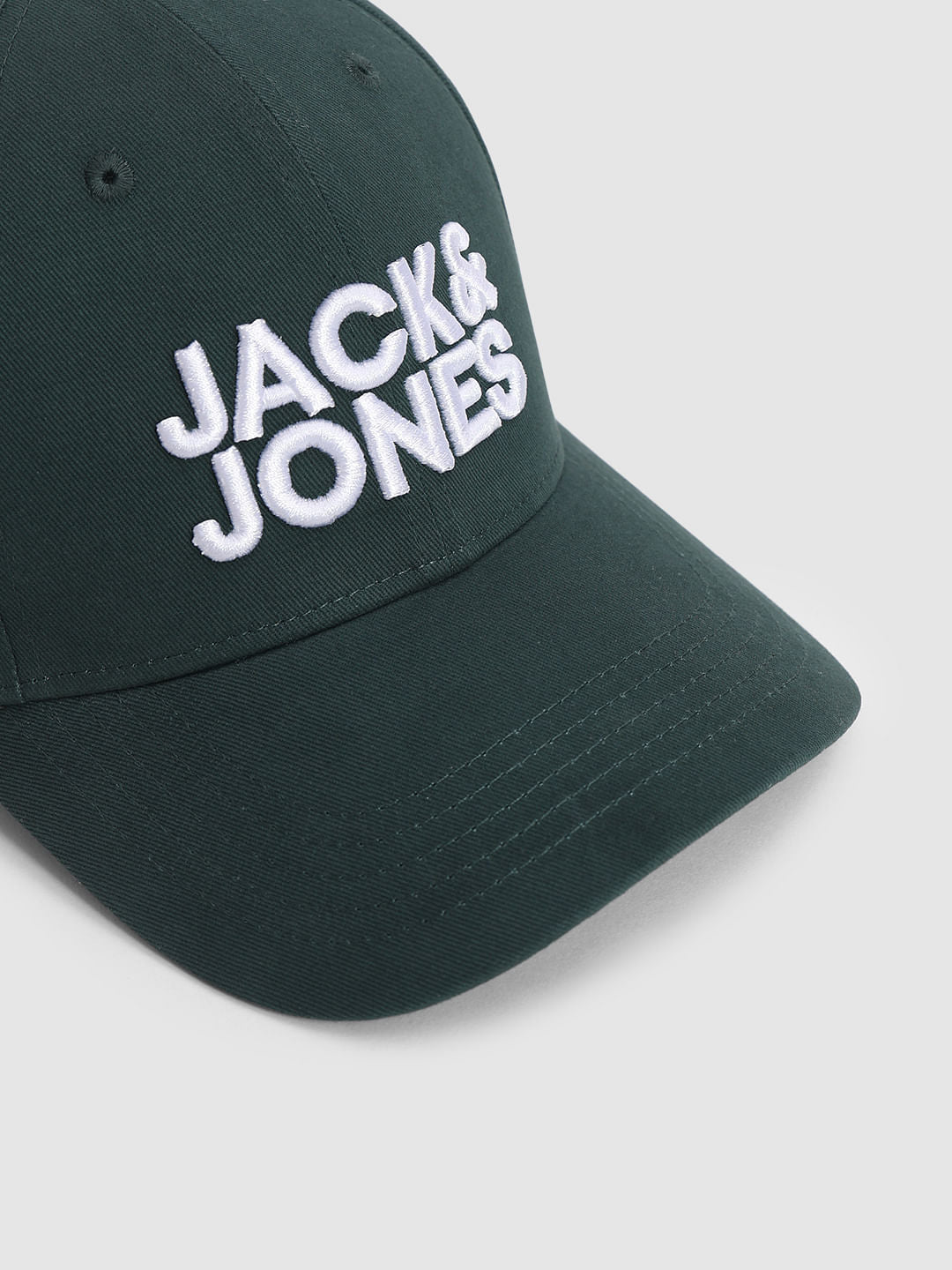 Green Embroidered Logo Print Cap