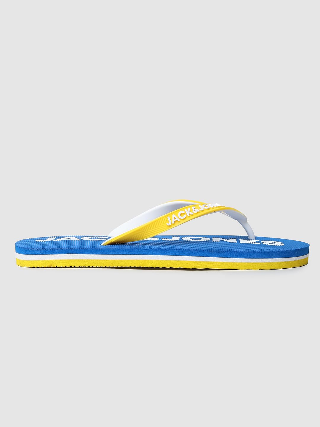 Blue Colourblocked Flip Flops