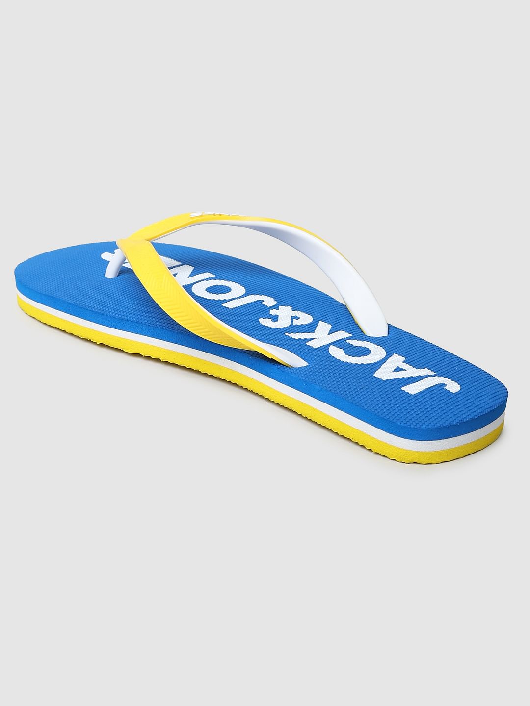 Blue Colourblocked Flip Flops