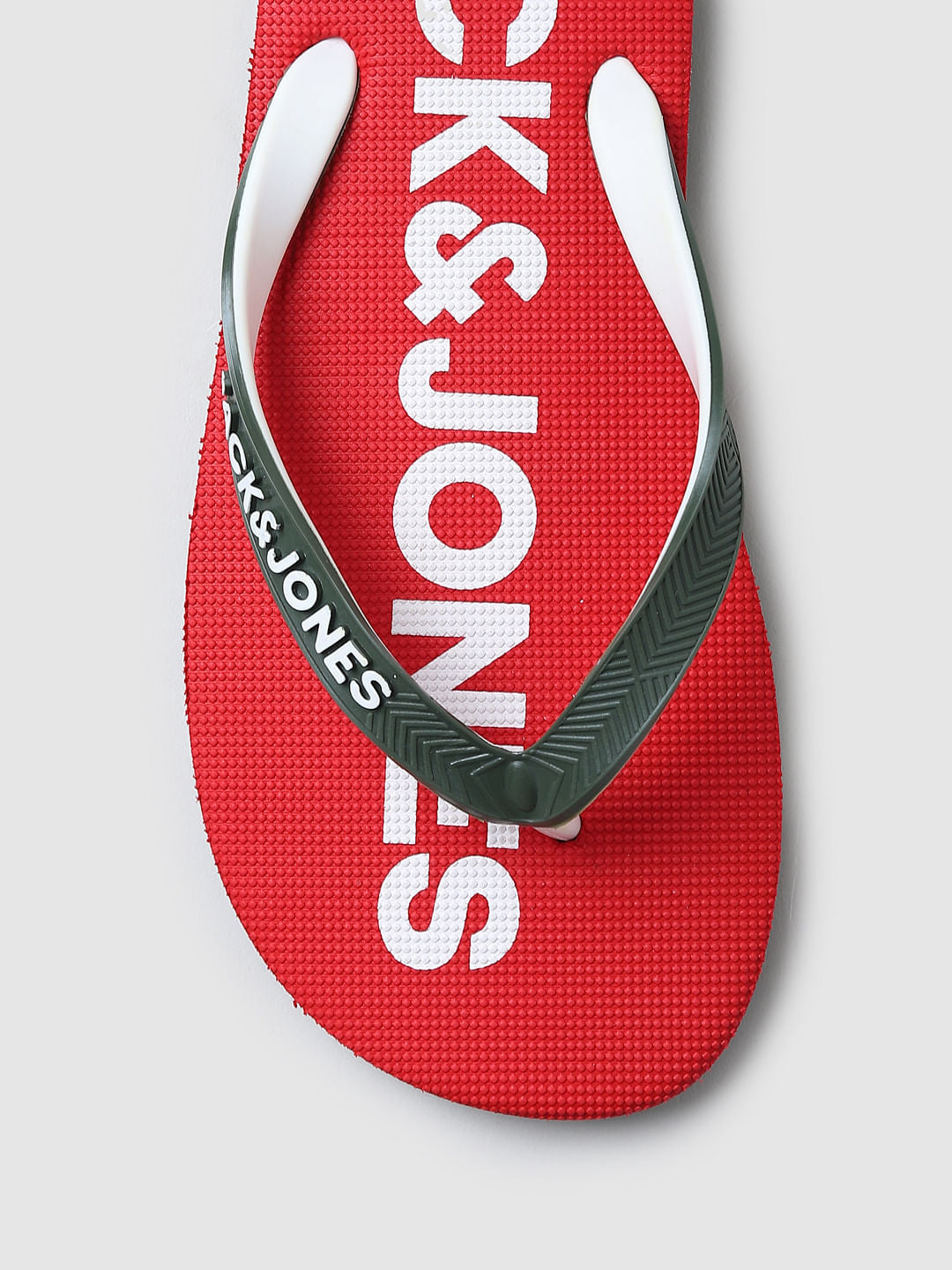 Red Colourblocked Flip Flops