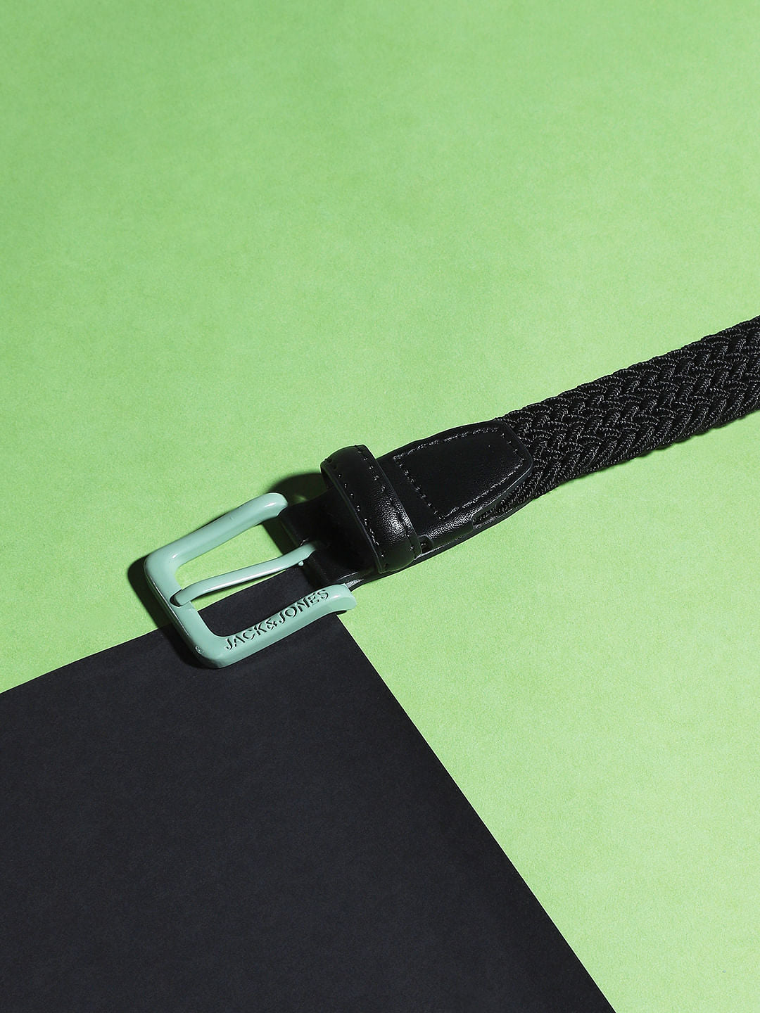 Boys Black Braided Belt
