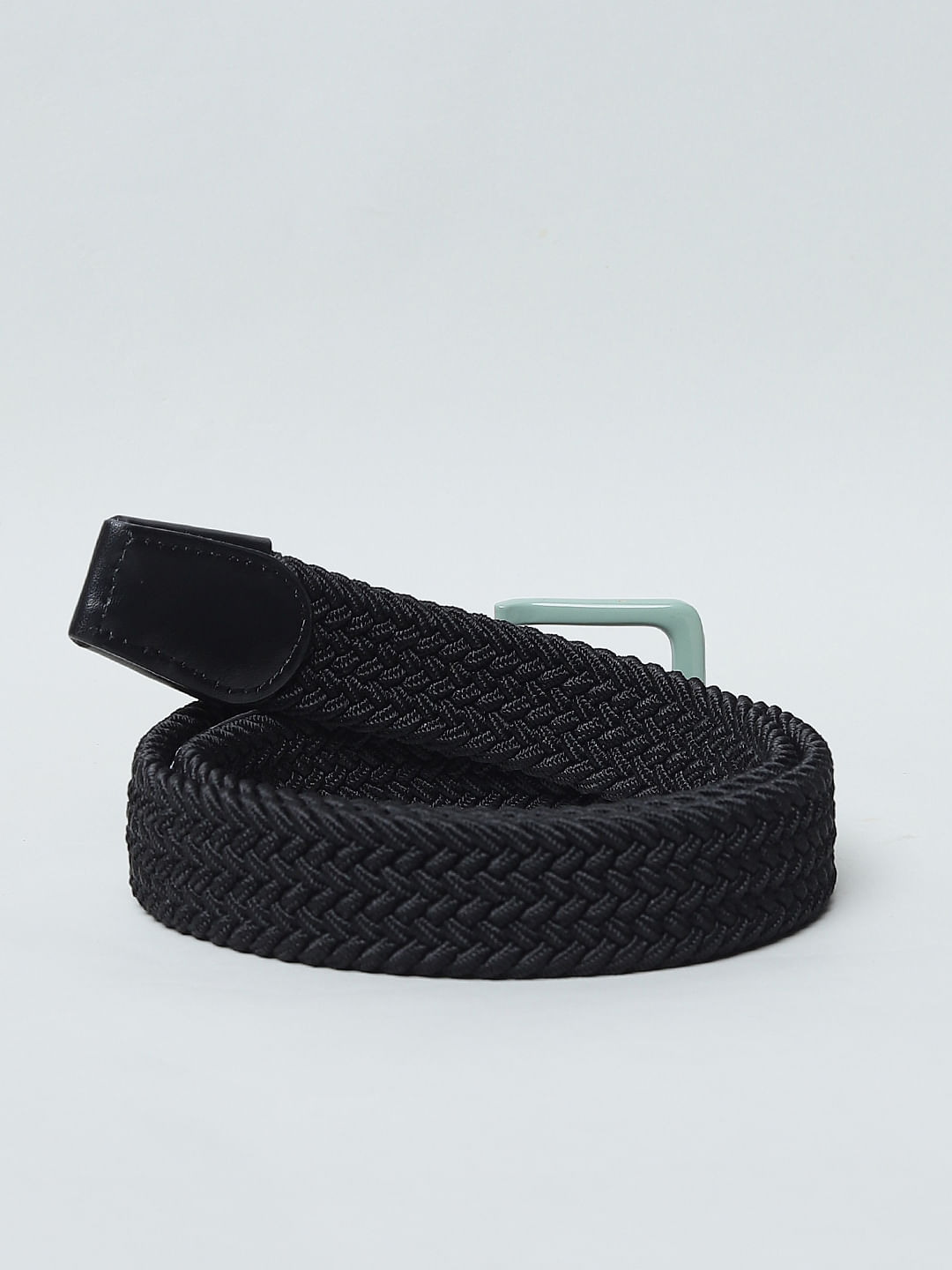 Boys Black Braided Belt