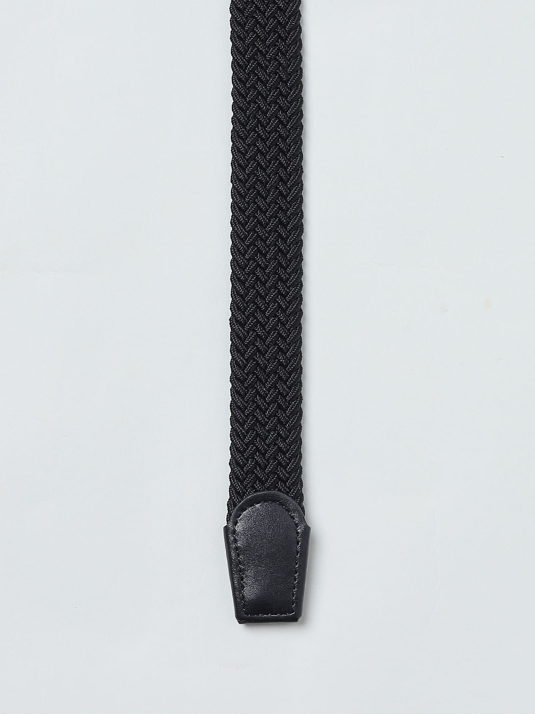 Boys Black Braided Belt
