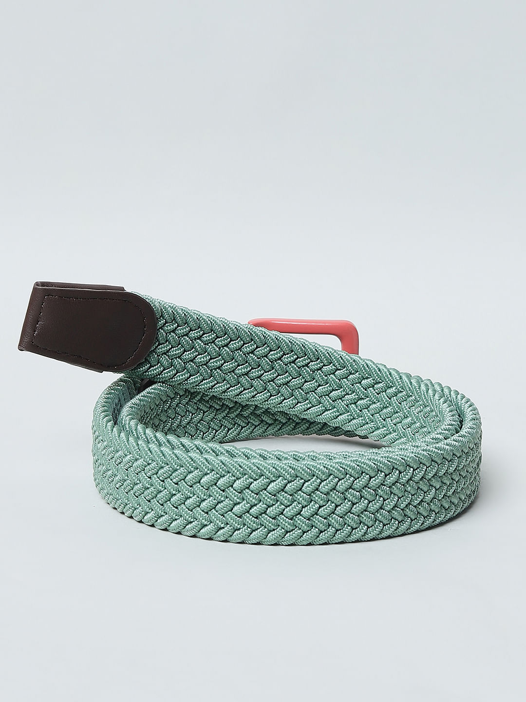Boys Green Braided Belt