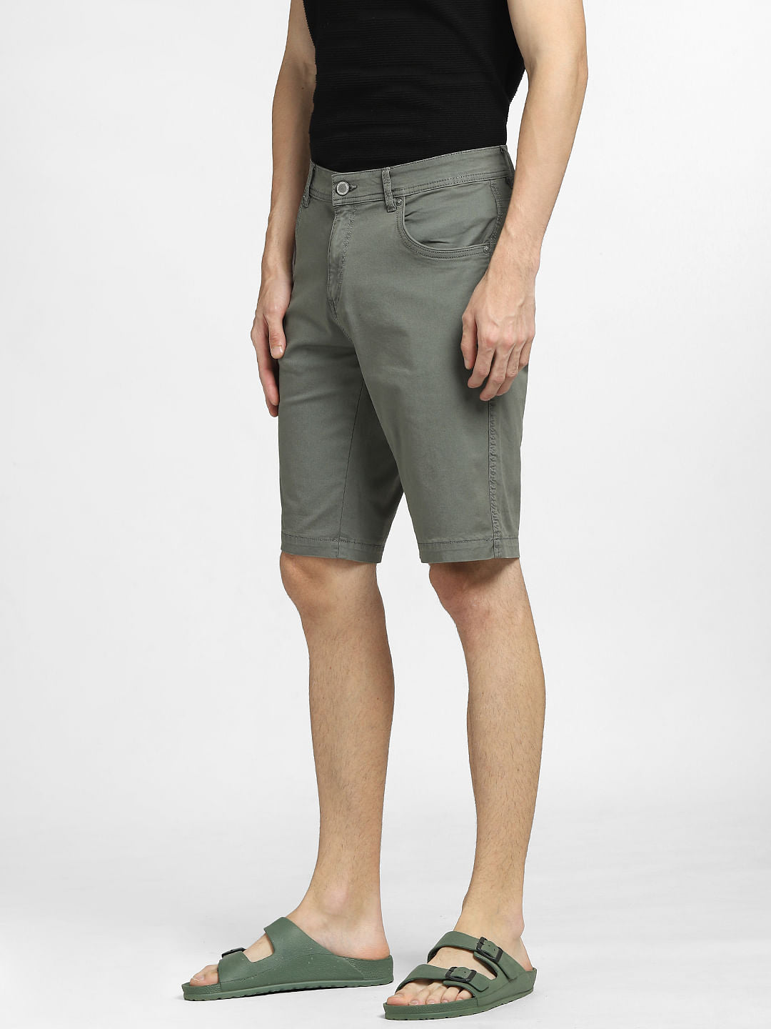 Grey Low Rise Shorts