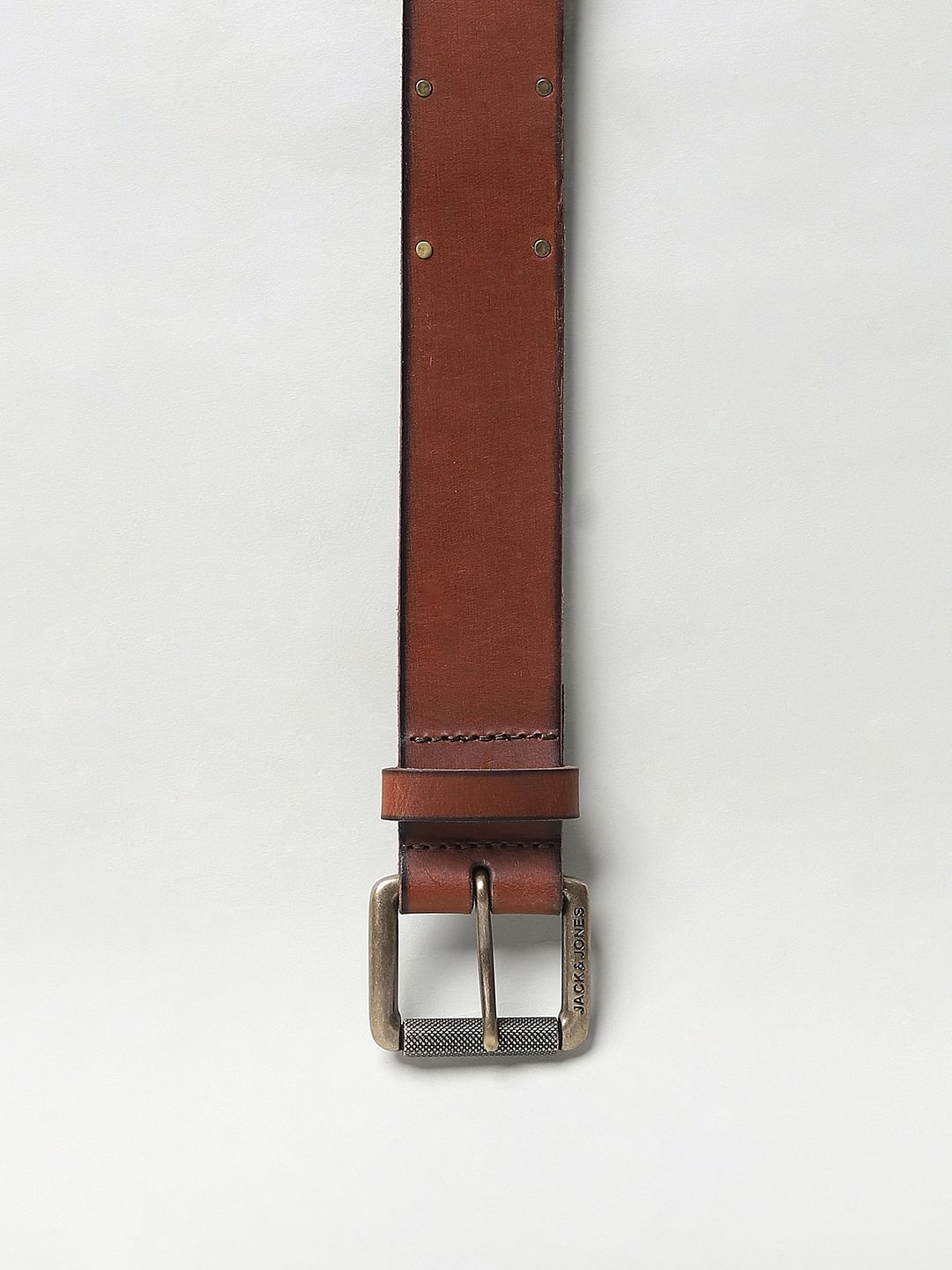 Brown Studded Leather Belt