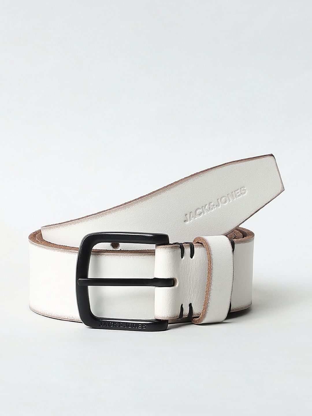 White Leather Belt