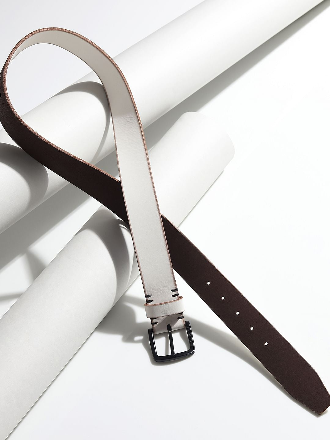 White Leather Belt