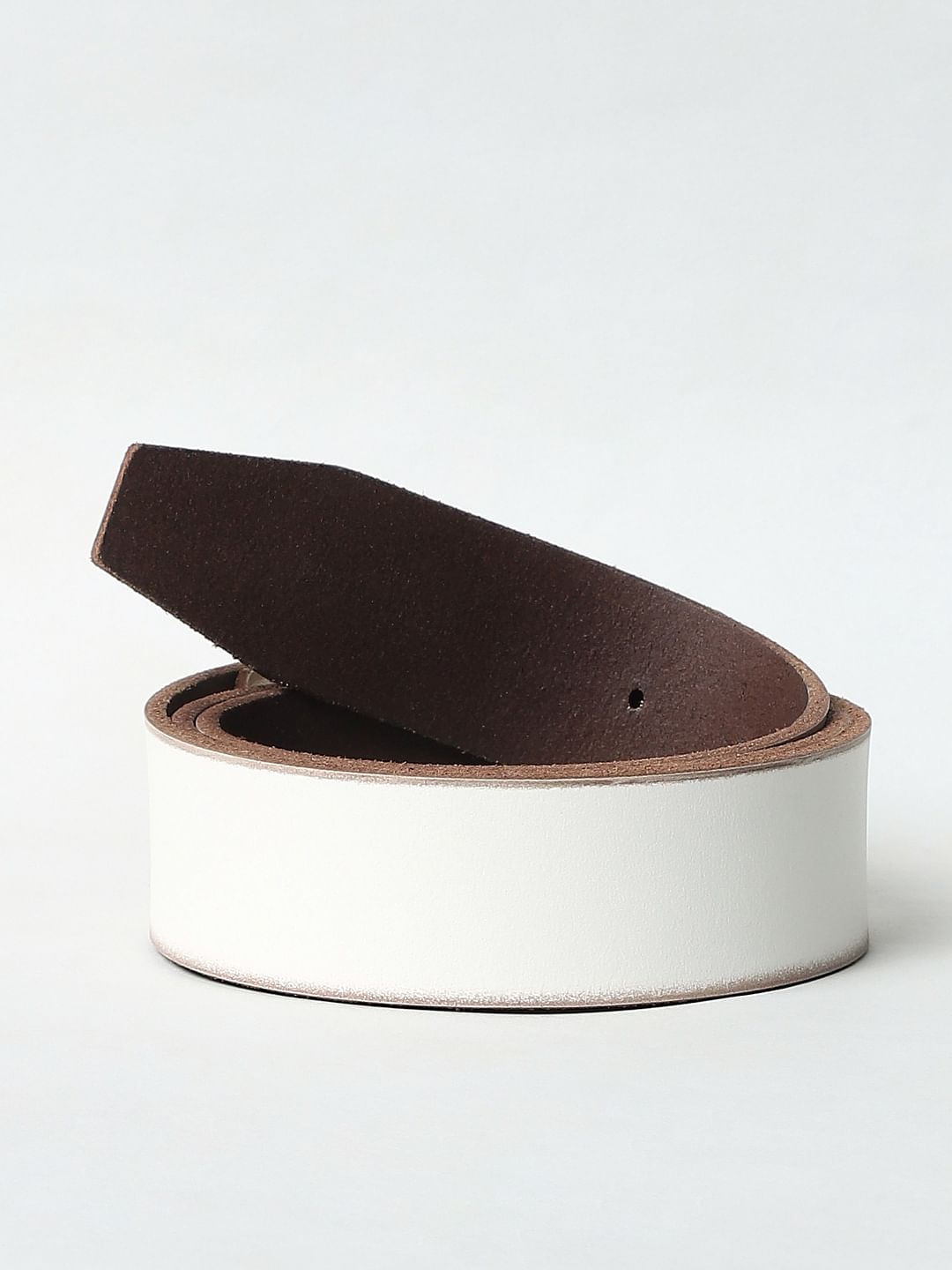 White Leather Belt