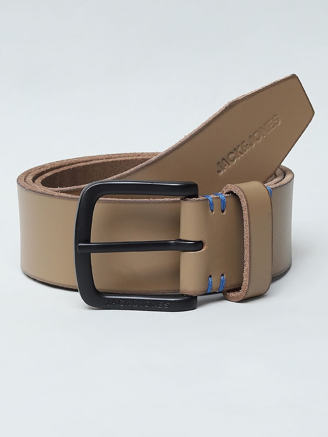 Beige Leather Belt