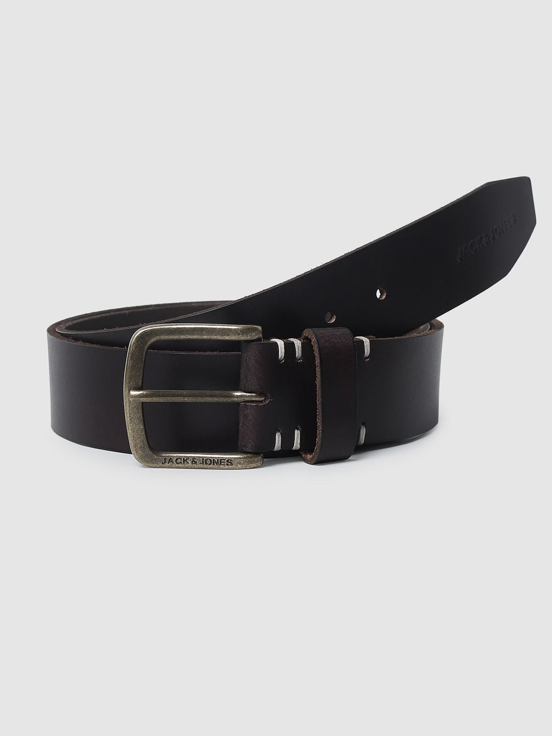 Dark Brown Leather Belt