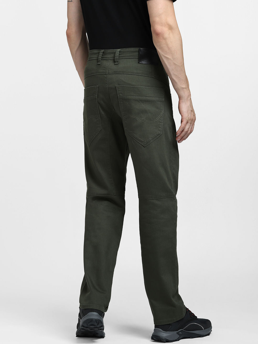 Green Mid Rise Cargo Pants