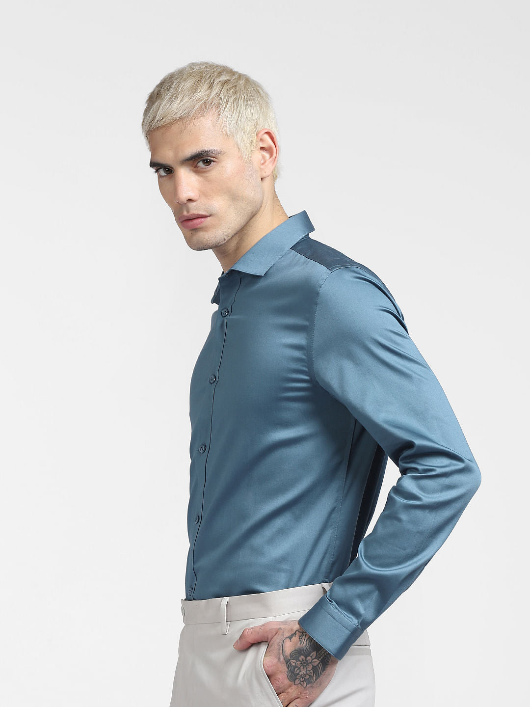 Blue Full Sleeves Shirt