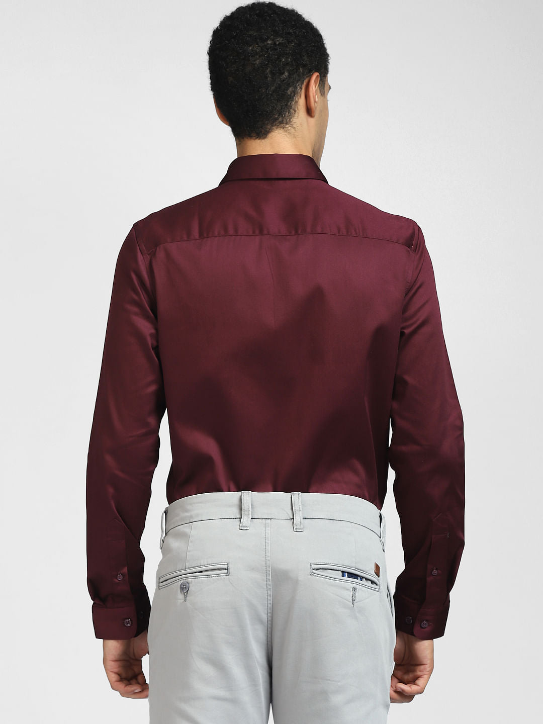 Burgundy Full Sleeves Shirt