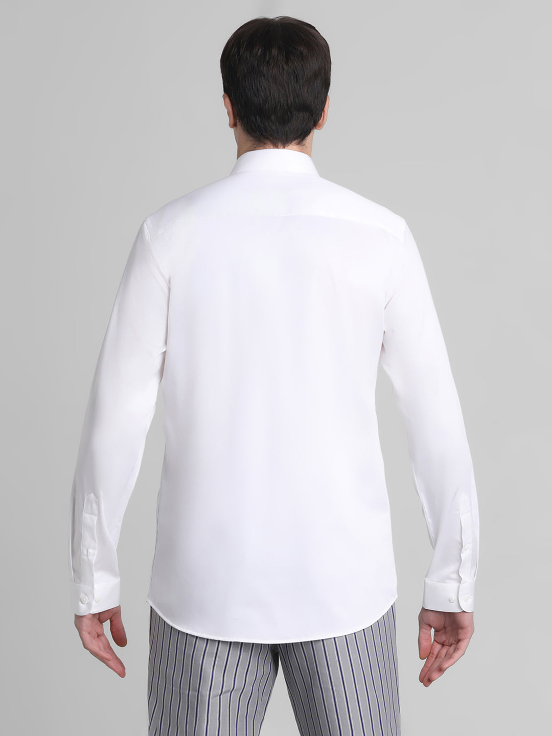 Cotton Stretch Slim Fit Shirt - White