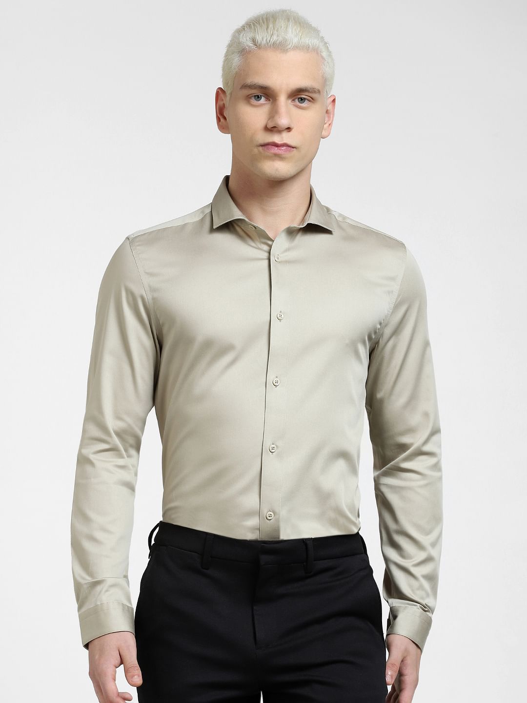 Light Brown Full Sleeves Shirt