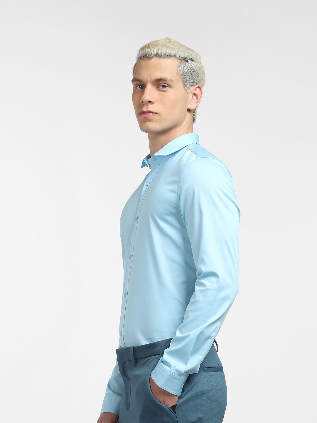 Sky Blue Full Sleeves Shirt