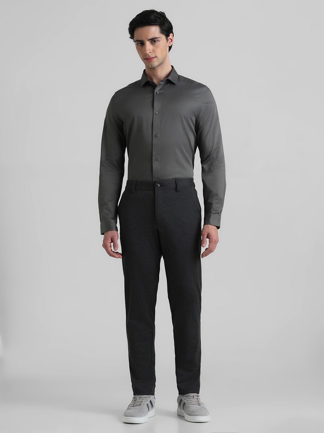 Cotton Stretch Slim Fit Shirt - Green