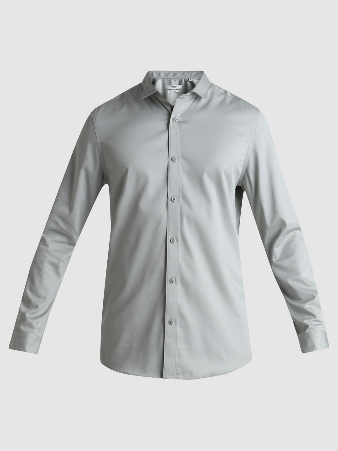 Grey Full Sleeves Solid Shirt