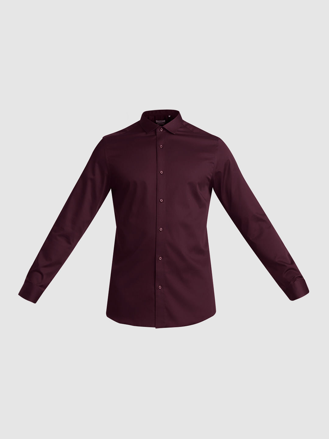 Cotton Stretch Slim Fit Shirt - Red