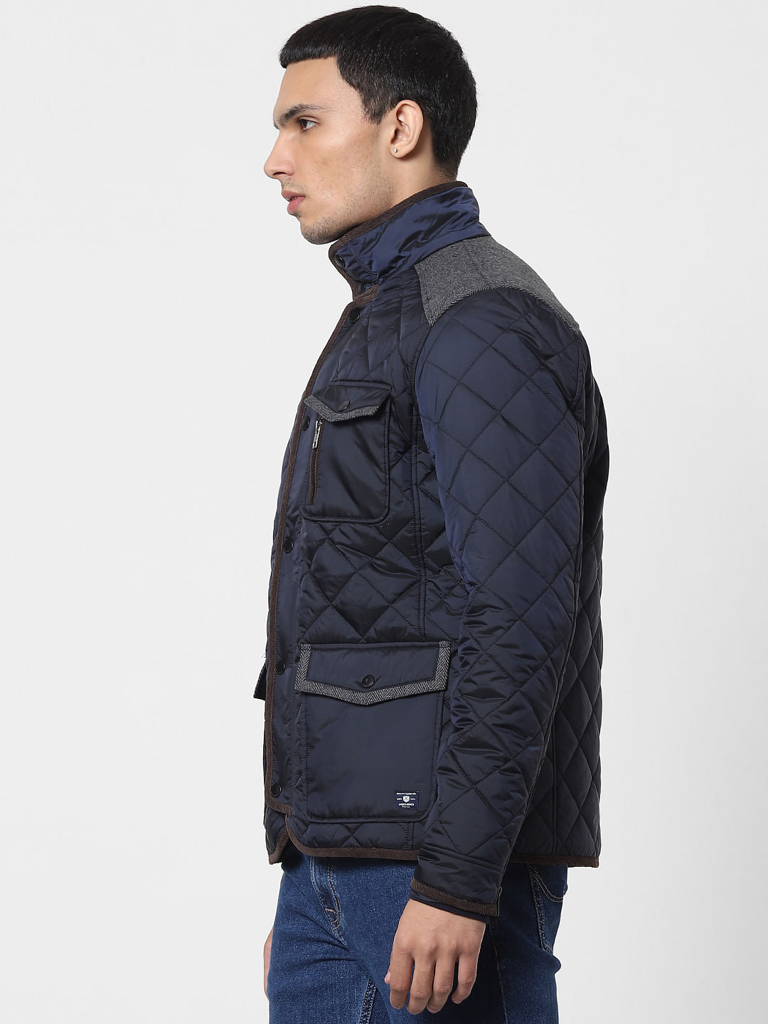 Blue Hooded Puffer Jacket