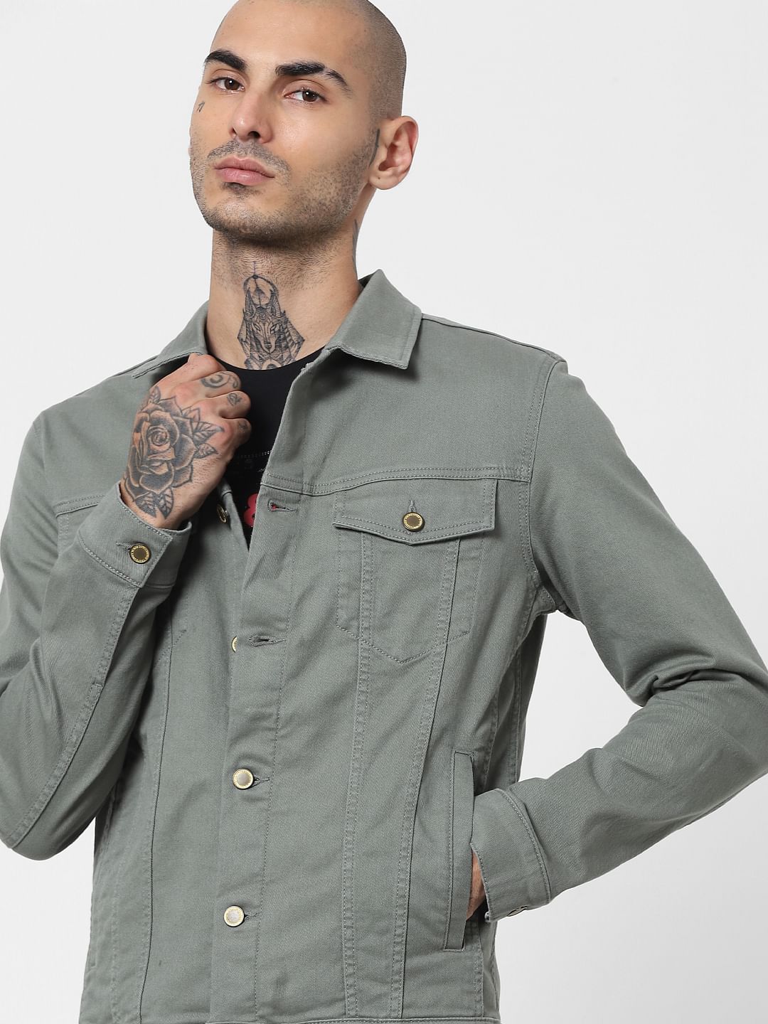 Green Solid Jacket