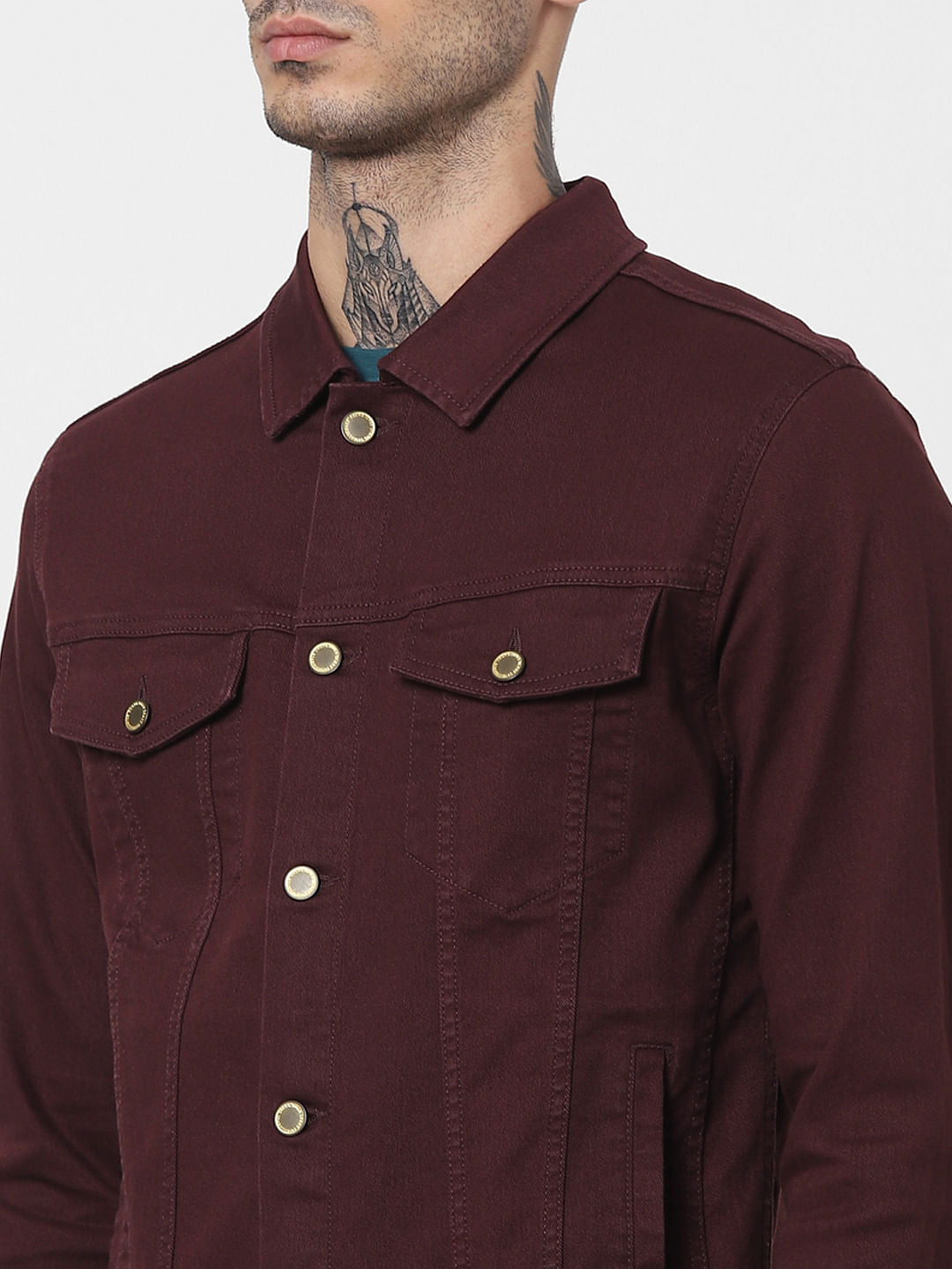 Brown Solid Jacket