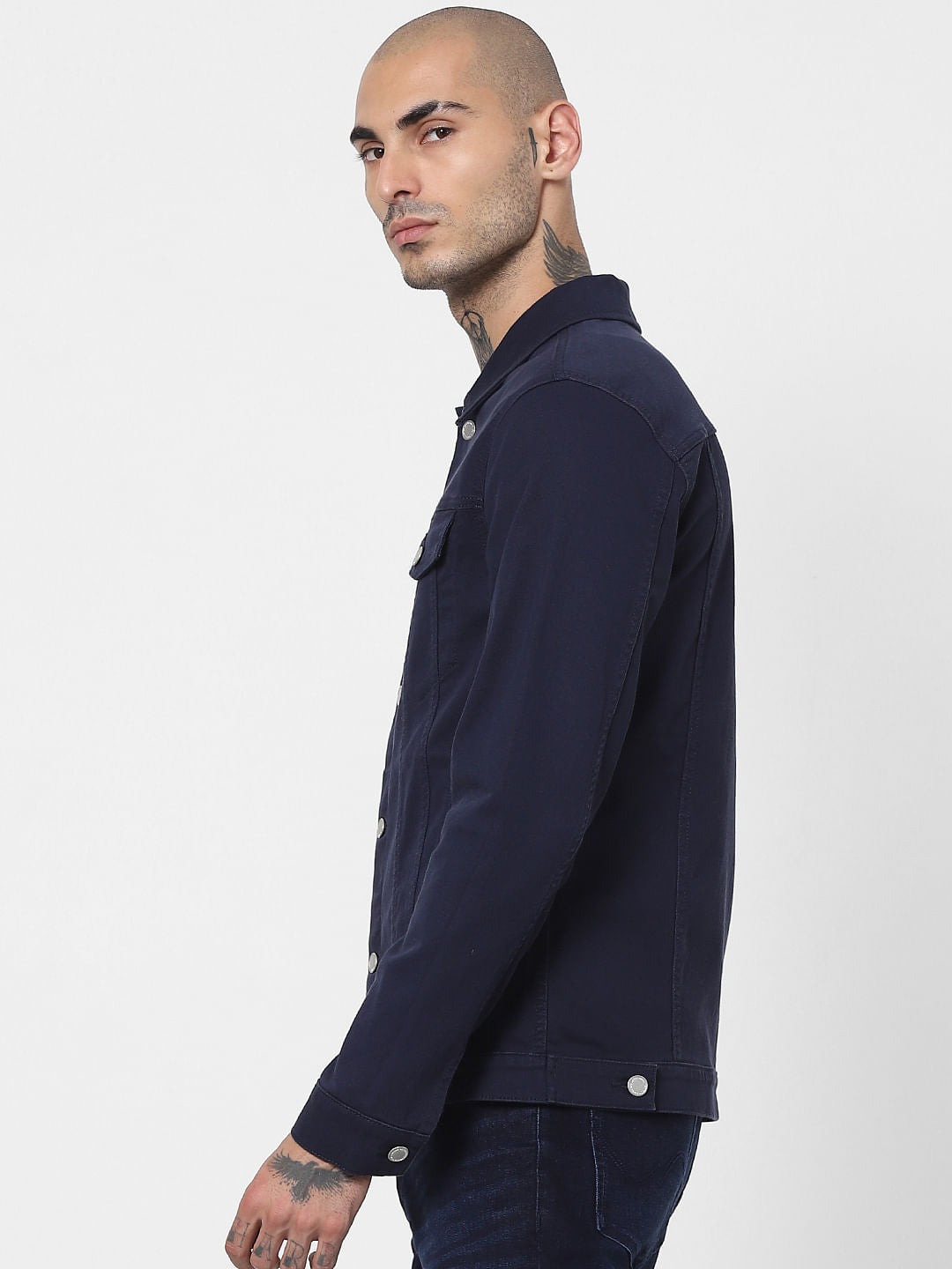 Blue Solid Jacket