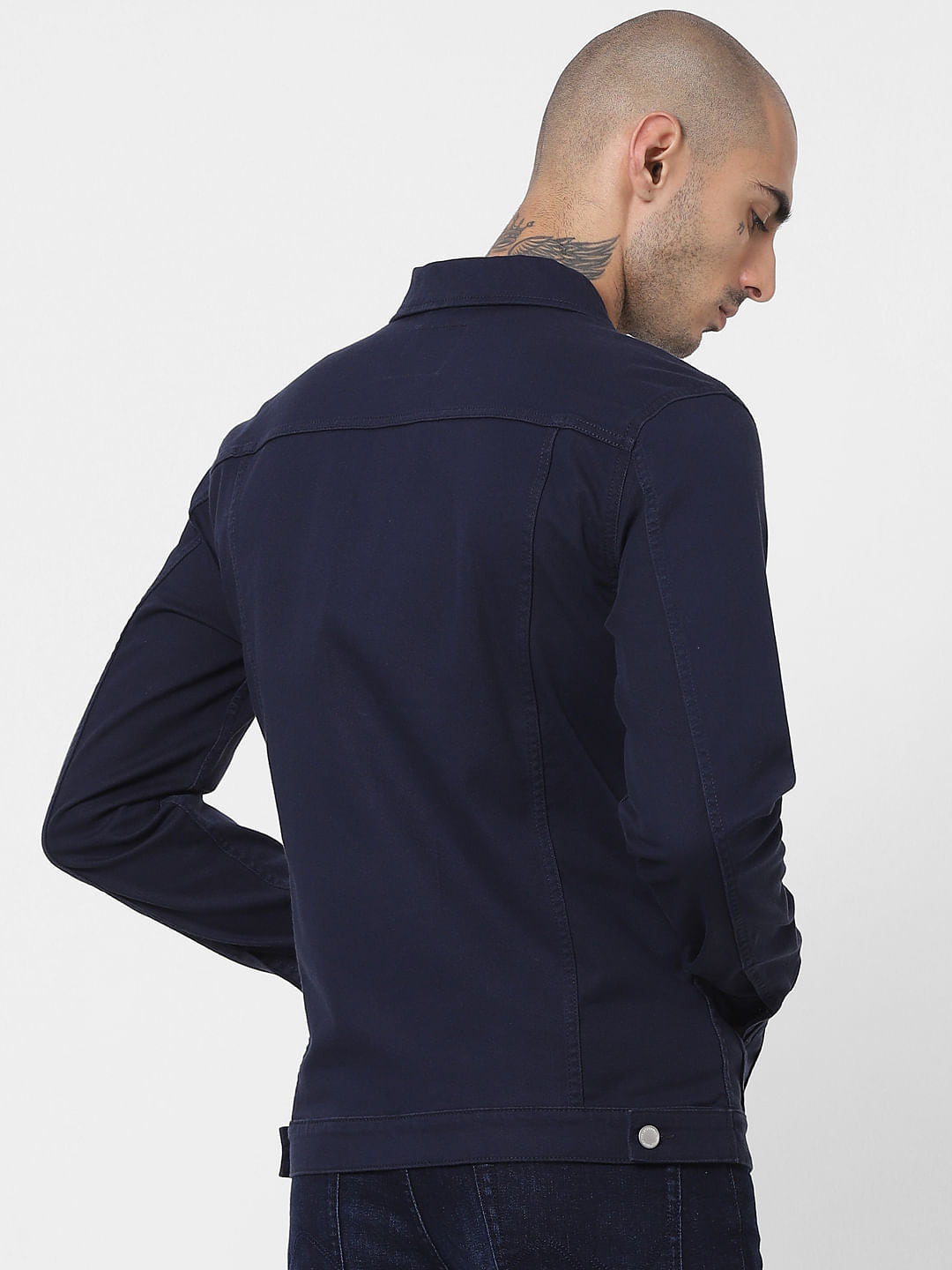Blue Solid Jacket