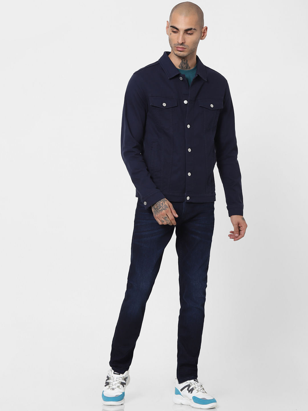 Blue Solid Jacket