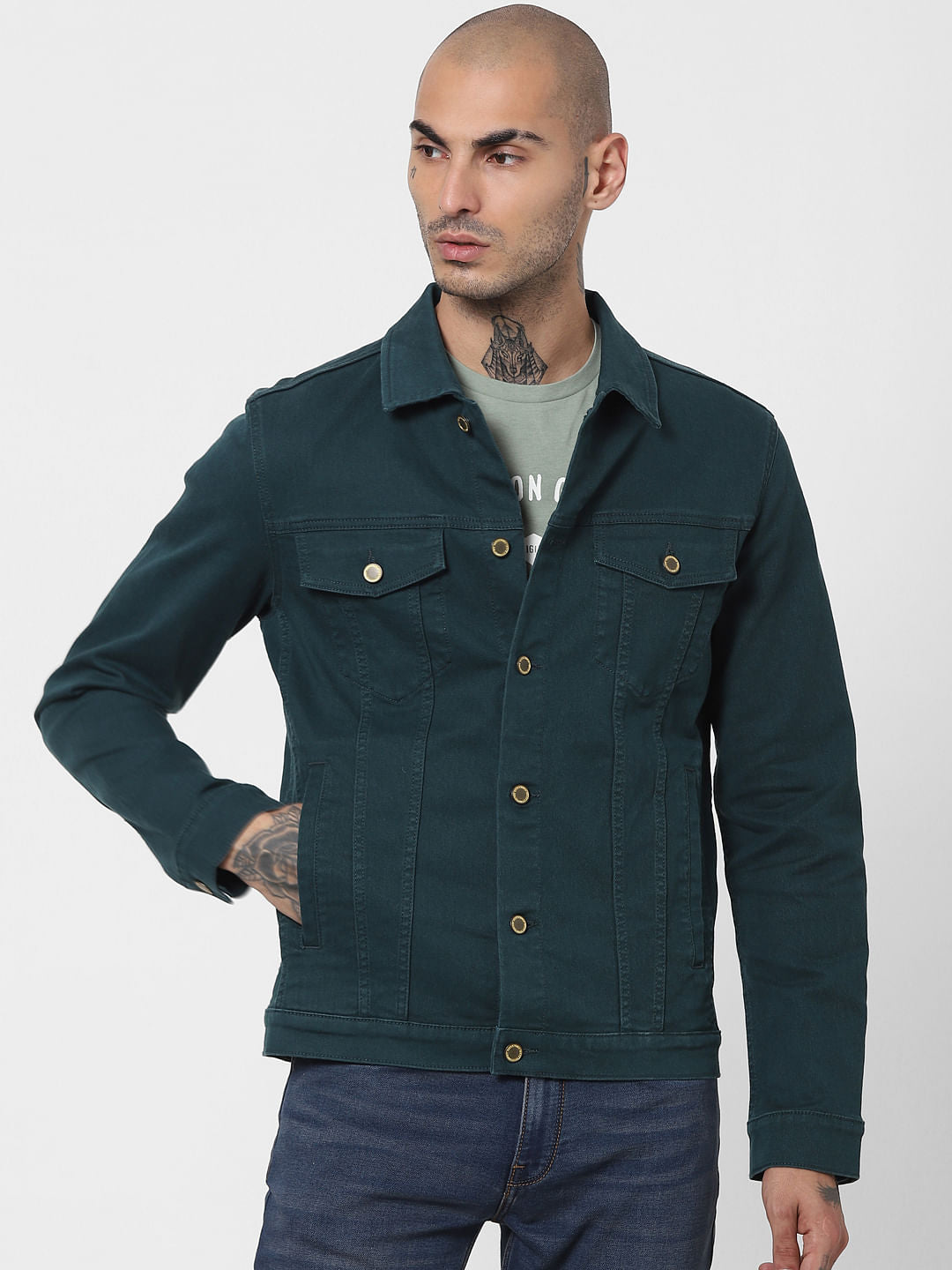 Green Solid Jacket