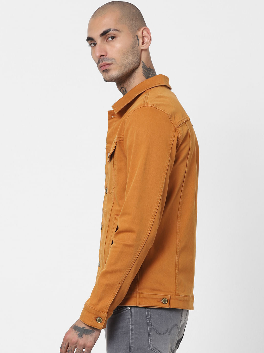 Tan Brown Solid Jacket