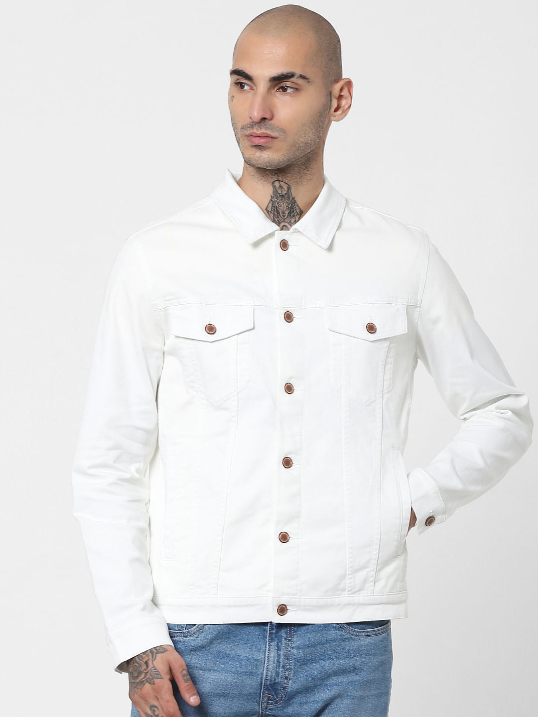 White Solid Jacket