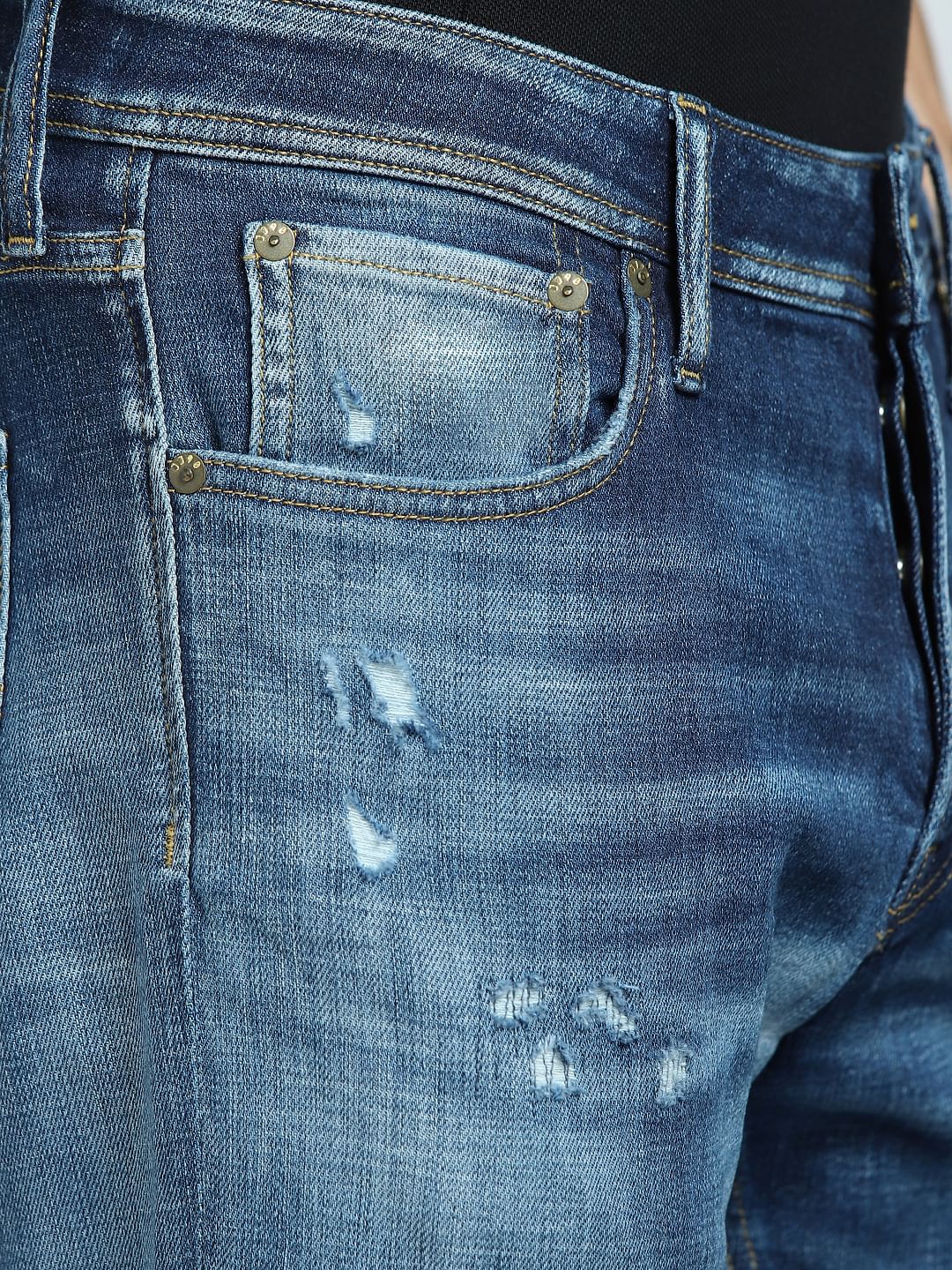 Blue Low Rise Glenn Slim Jeans