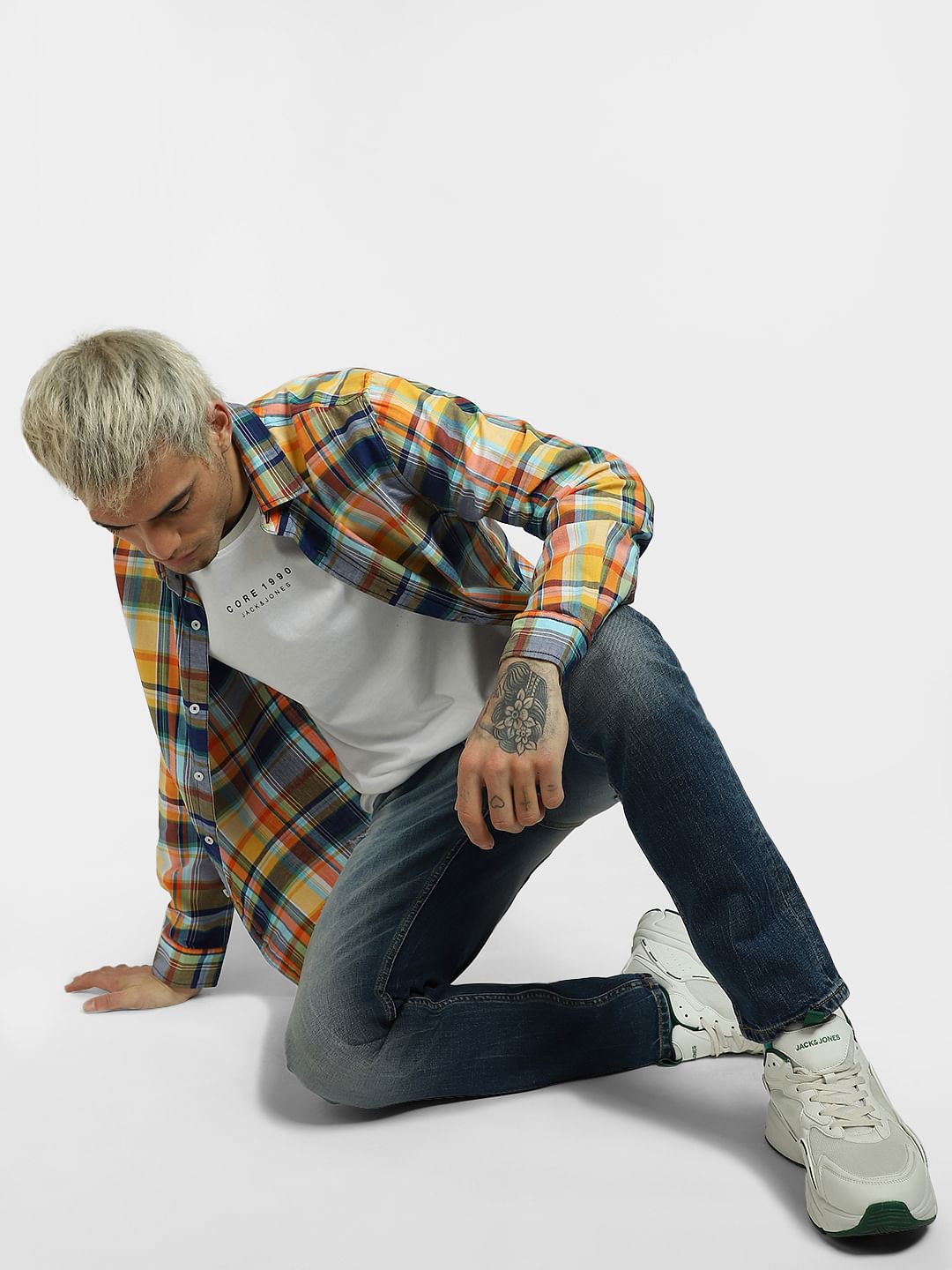 Blue Low Rise Glenn Slim Jeans