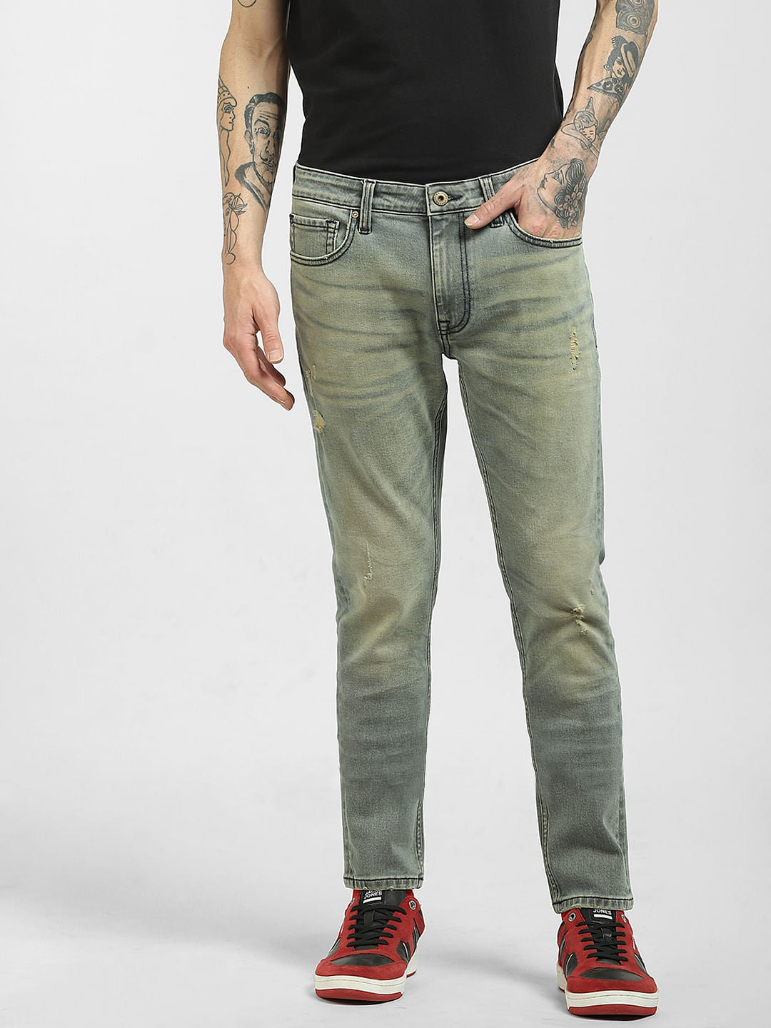 Blue Low Rise Liam Skinny Jeans