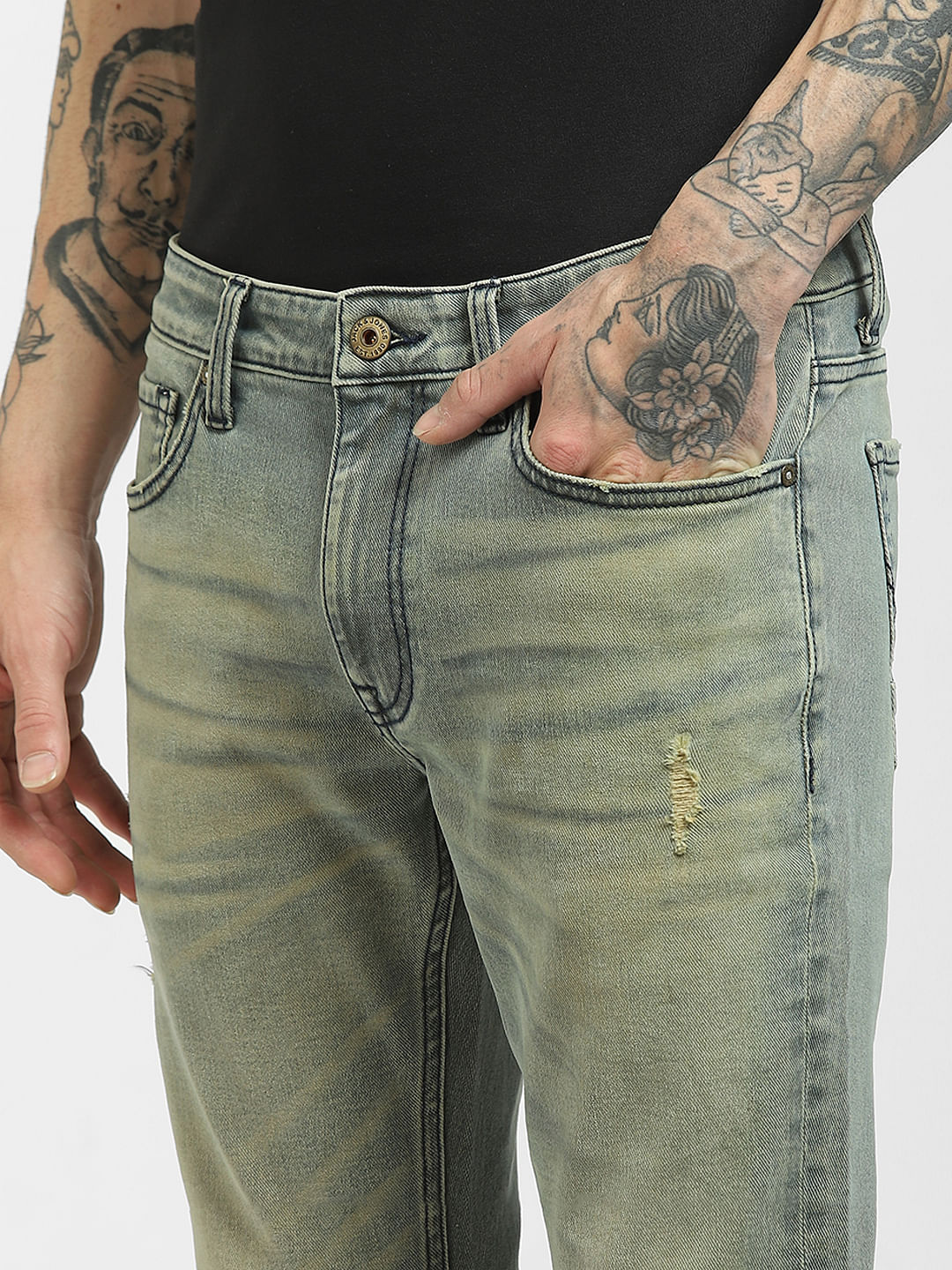 Blue Low Rise Liam Skinny Jeans