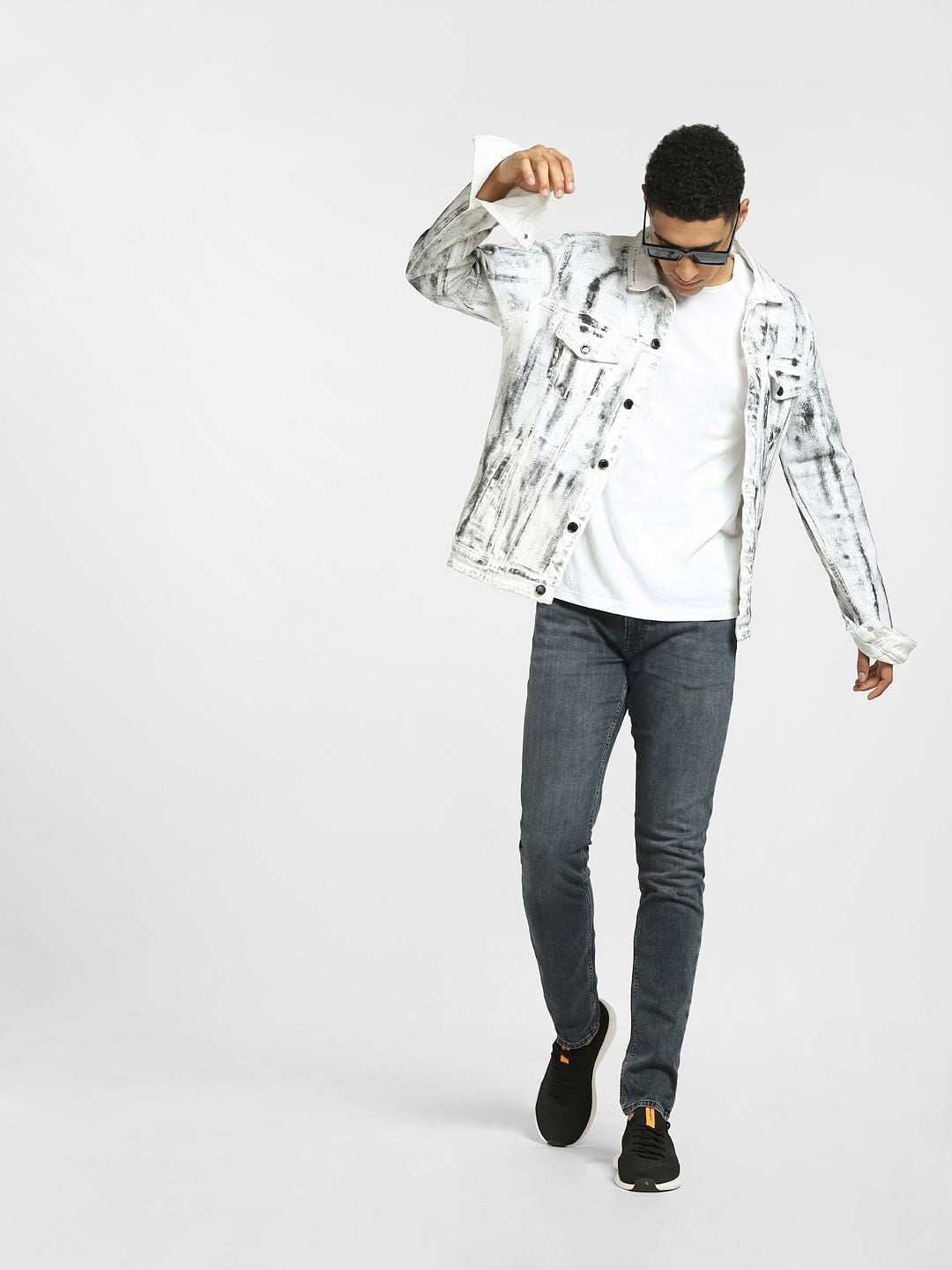 Dark Grey Low Rise Liam Skinny Jeans