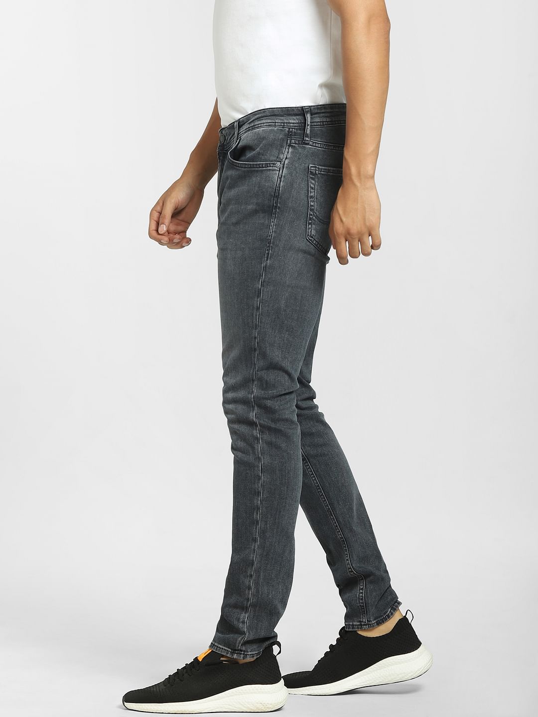 Dark Grey Low Rise Liam Skinny Jeans