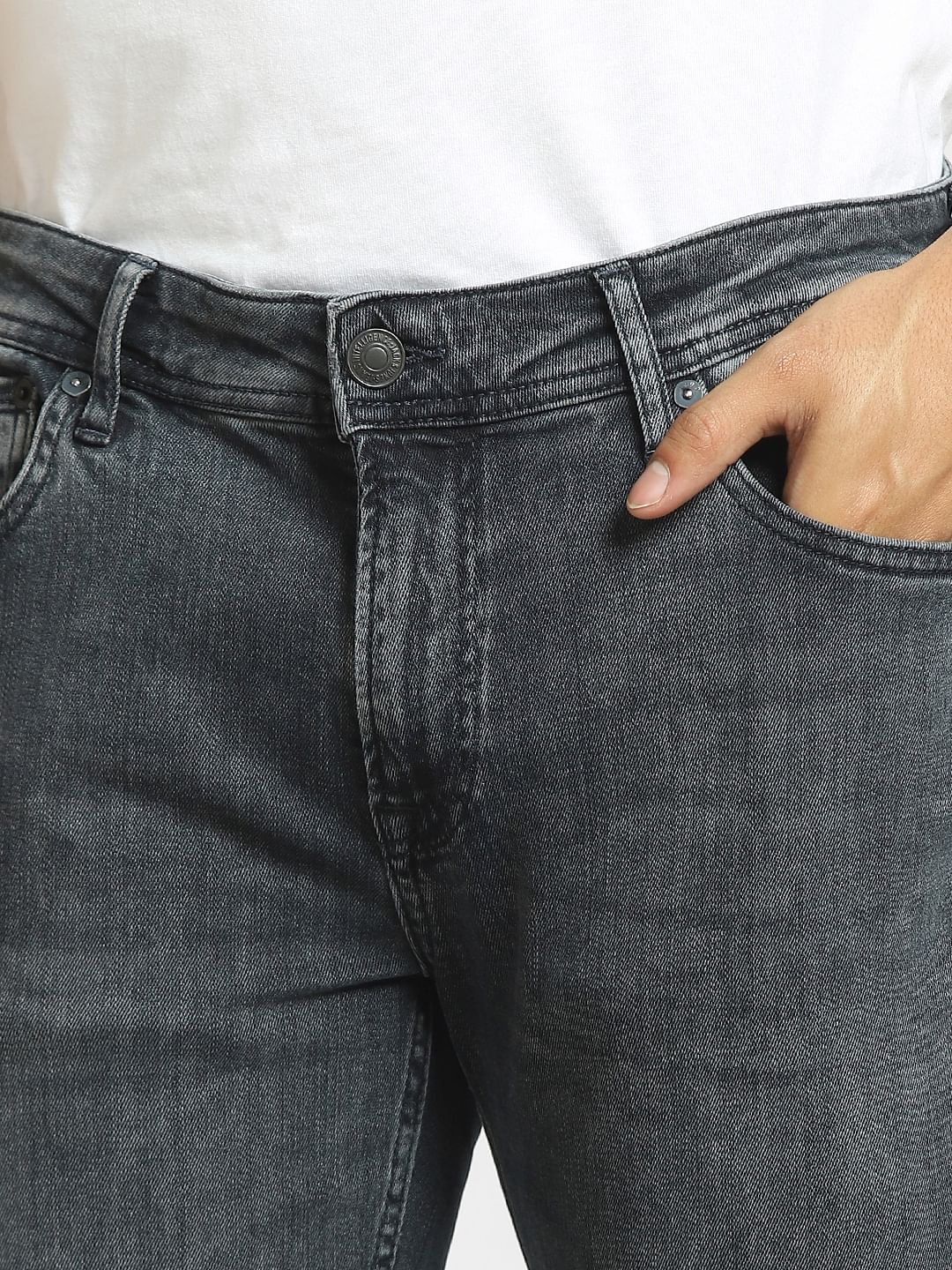 Dark Grey Low Rise Liam Skinny Jeans