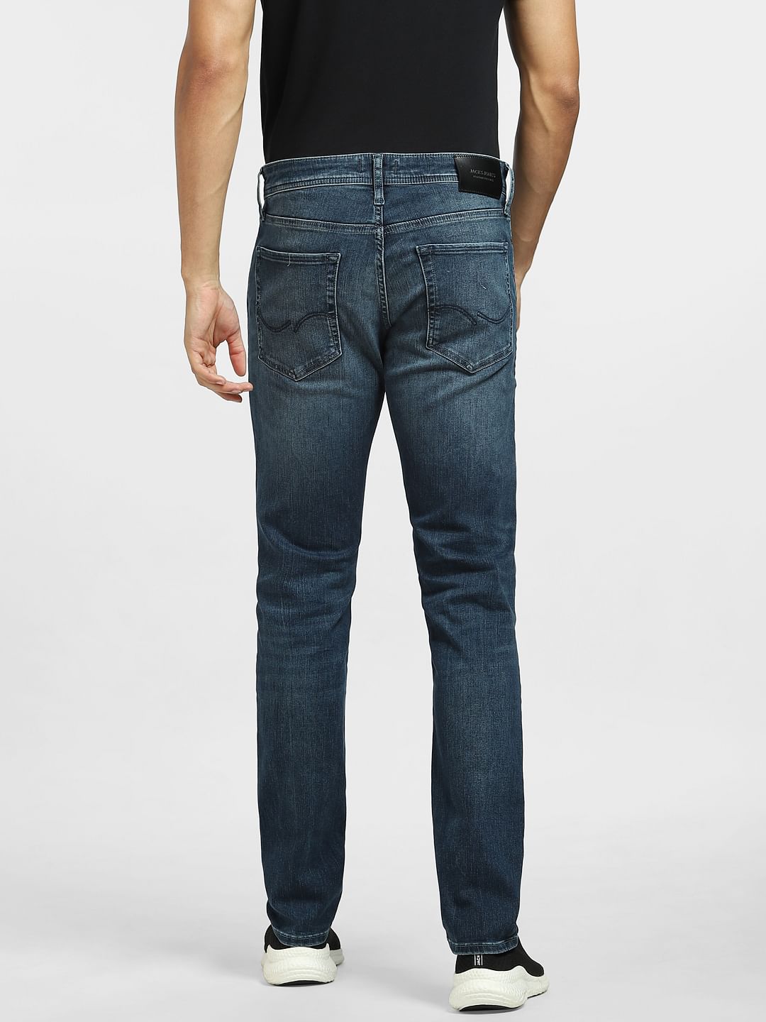 Dark Blue Low Rise Glenn Slim Jeans