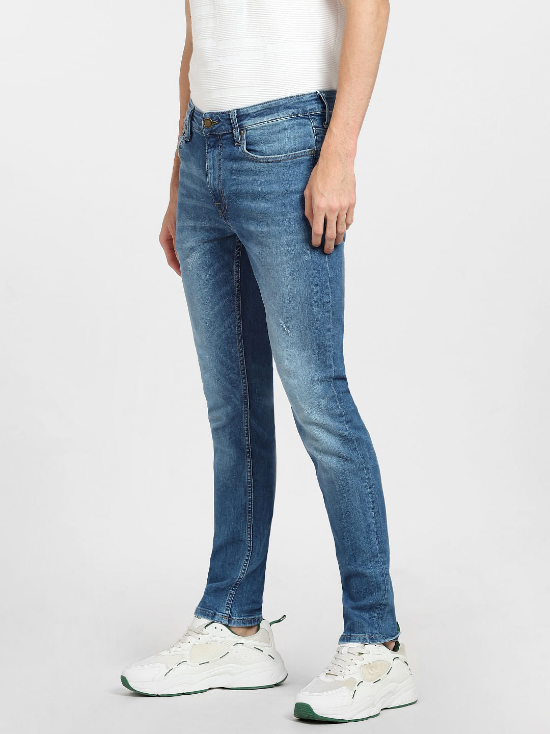 Blue Low Rise Glenn Slim Jeans