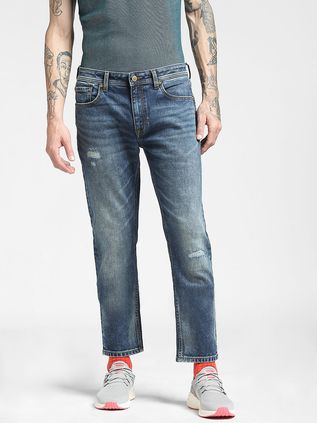 Blue Low Rise Tim Anti Fit Jeans