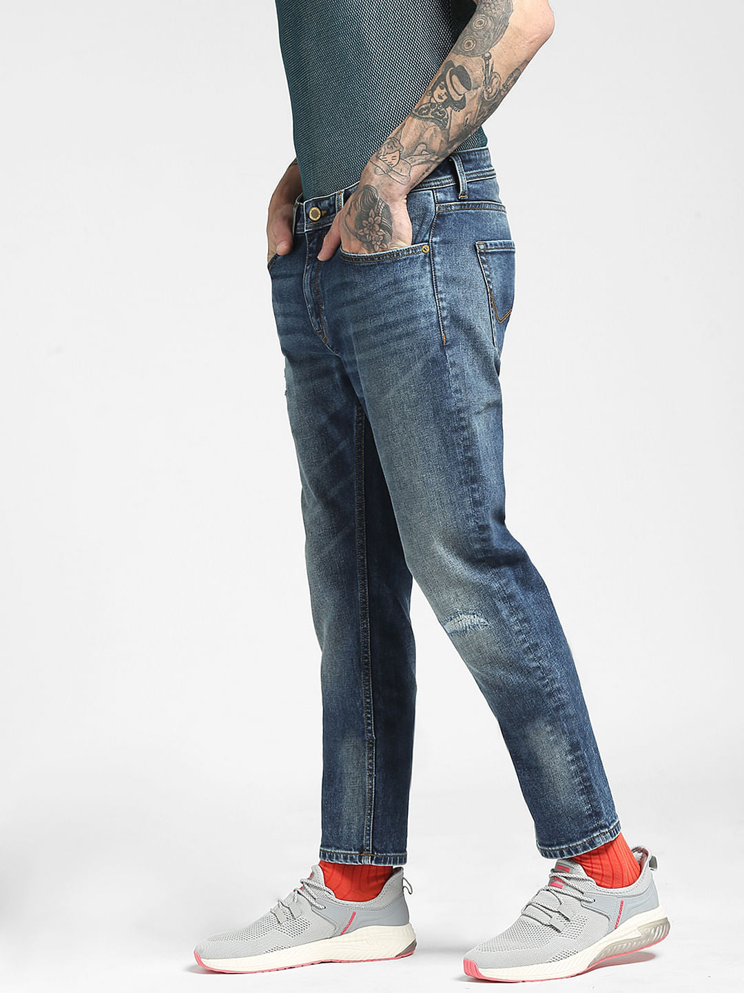 Blue Low Rise Tim Anti Fit Jeans