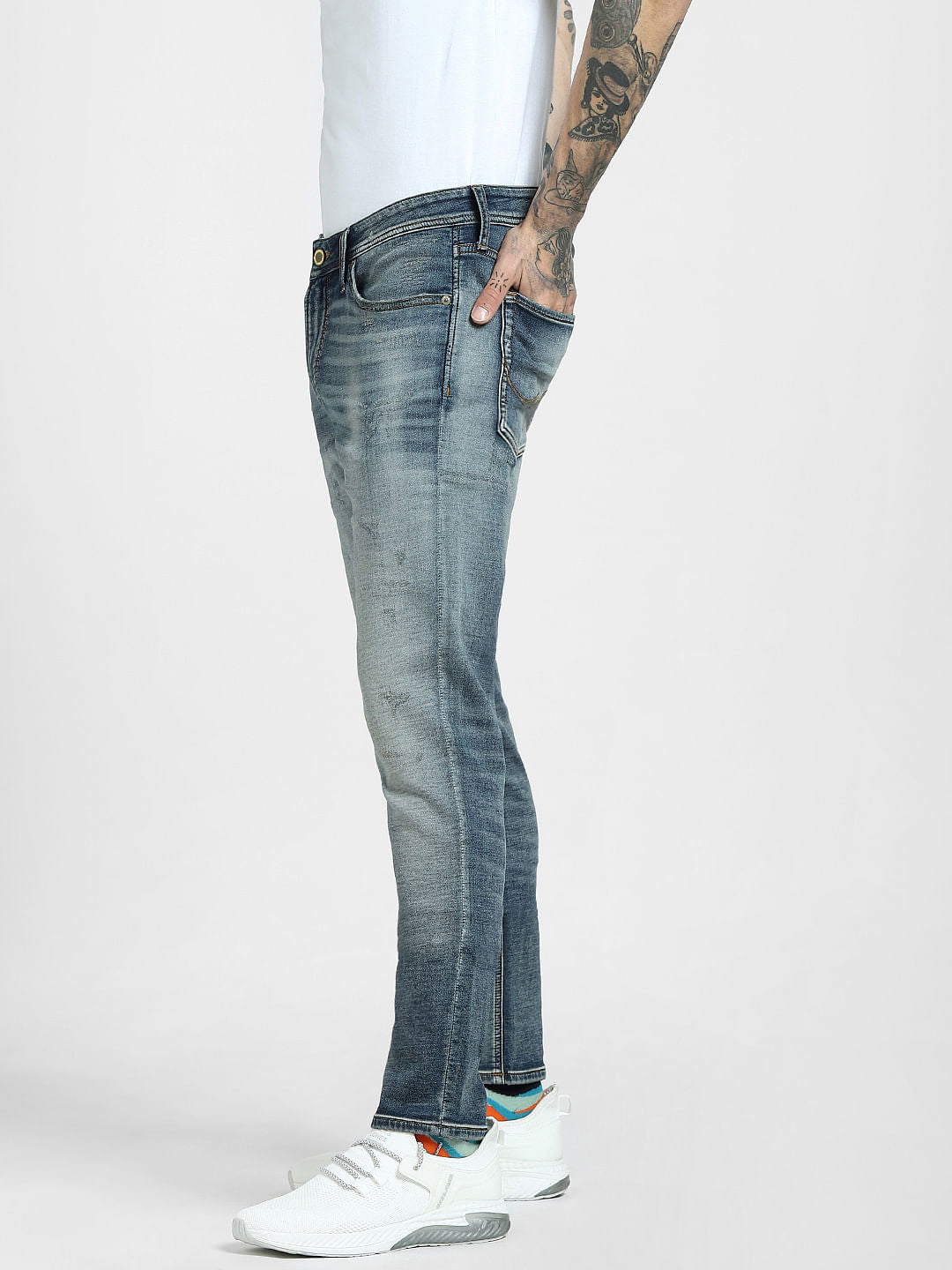 Blue Low Rise Liam Skinny Jeans