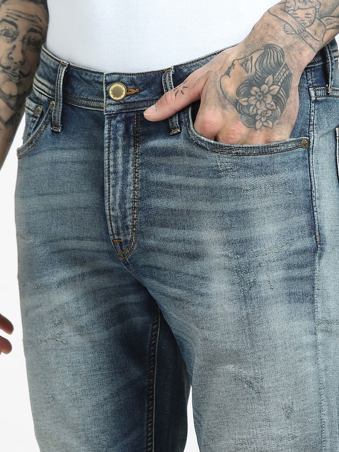 Blue Low Rise Liam Skinny Jeans